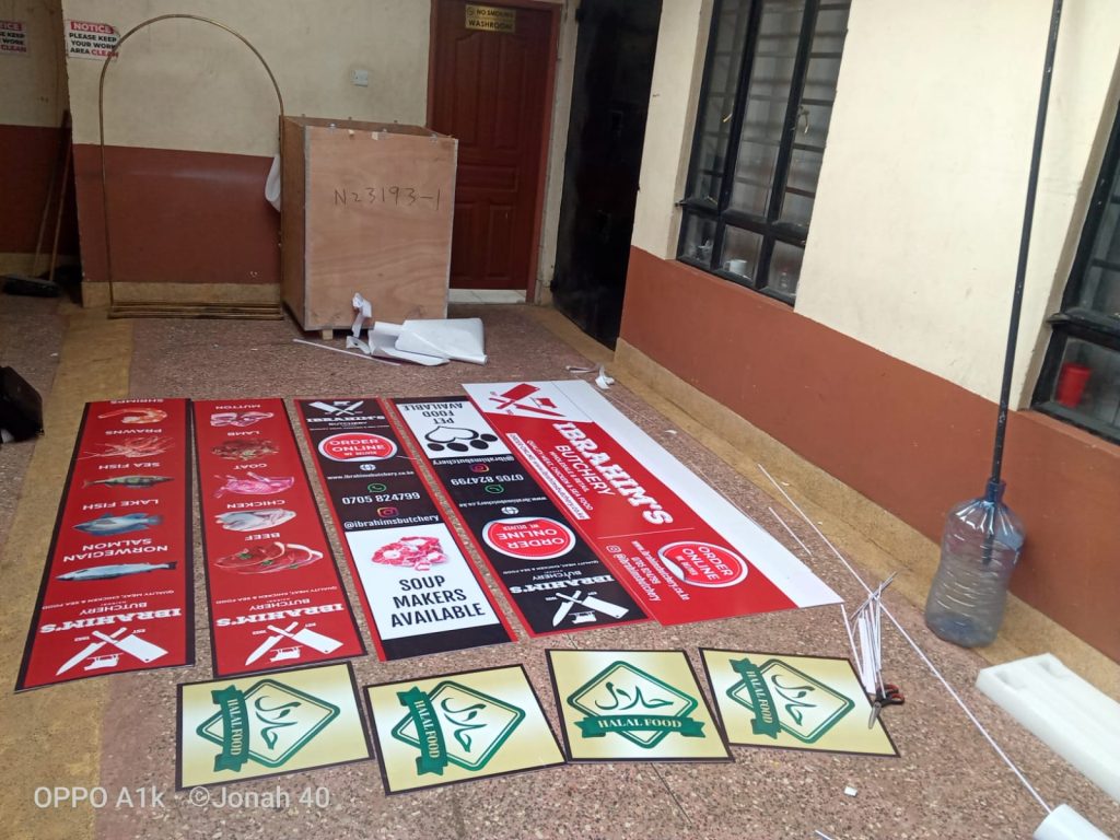 Ibrahims Butchery Nairobi Office Branding