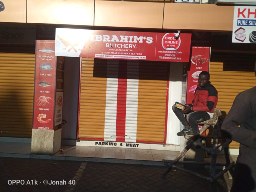 Ibrahims Butchery Nairobi Office Branding