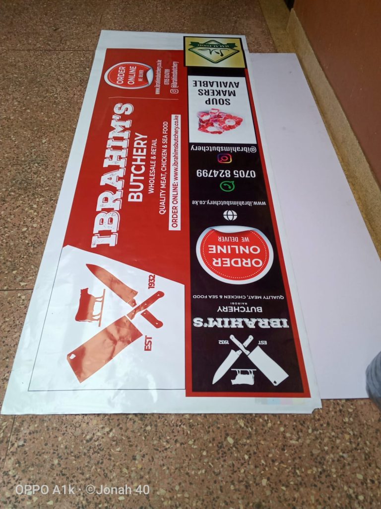 Ibrahims Butchery Nairobi Office Branding
