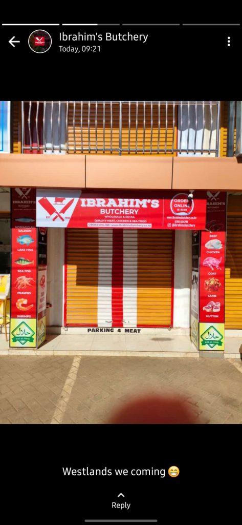 Ibrahims Butchery Nairobi Office Branding