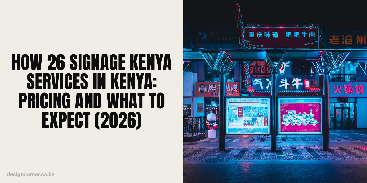 How 26 Signage Kenya Services in Kenya: Pricing and What to Expect (2026)