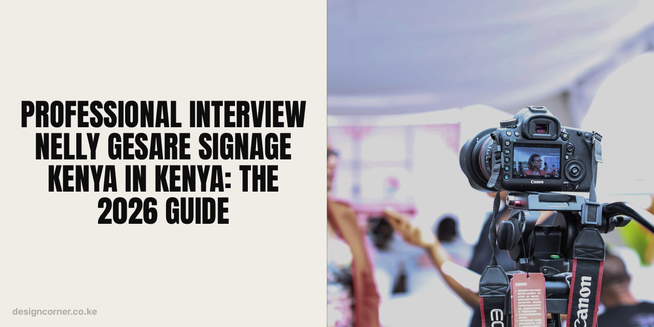 Professional Interview Nelly Gesare Signage Kenya in Kenya: The 2026 Guide