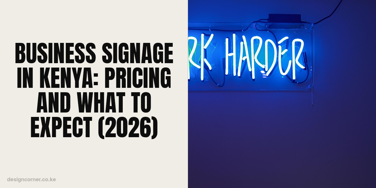 Business Signage in Kenya: Pricing and What to Expect (2026)
