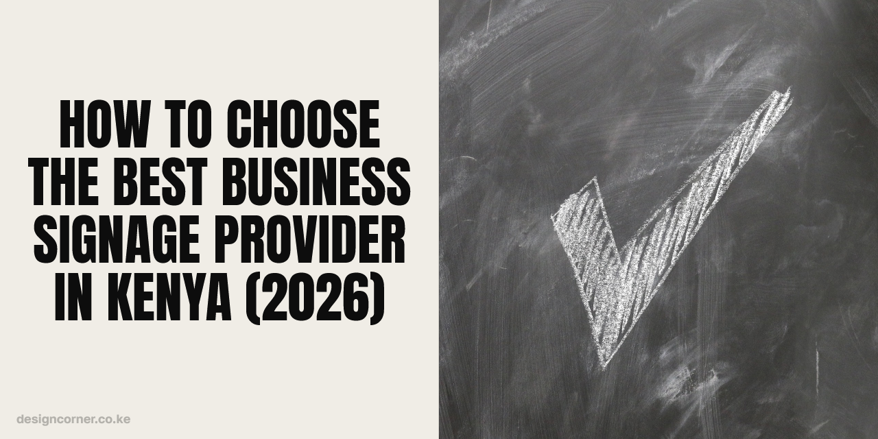 How to Choose the Best Business Signage Provider in Kenya (2026)